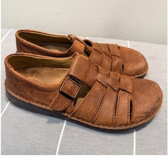 Birkenstock Fisherman Brown Leather Sandals Men\'s 44 11 main image 6
